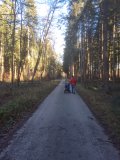 Forsthaus Kasten Kinderwagen Wanderung