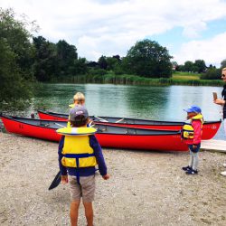 Kanutour mit der Familie auf der Alz